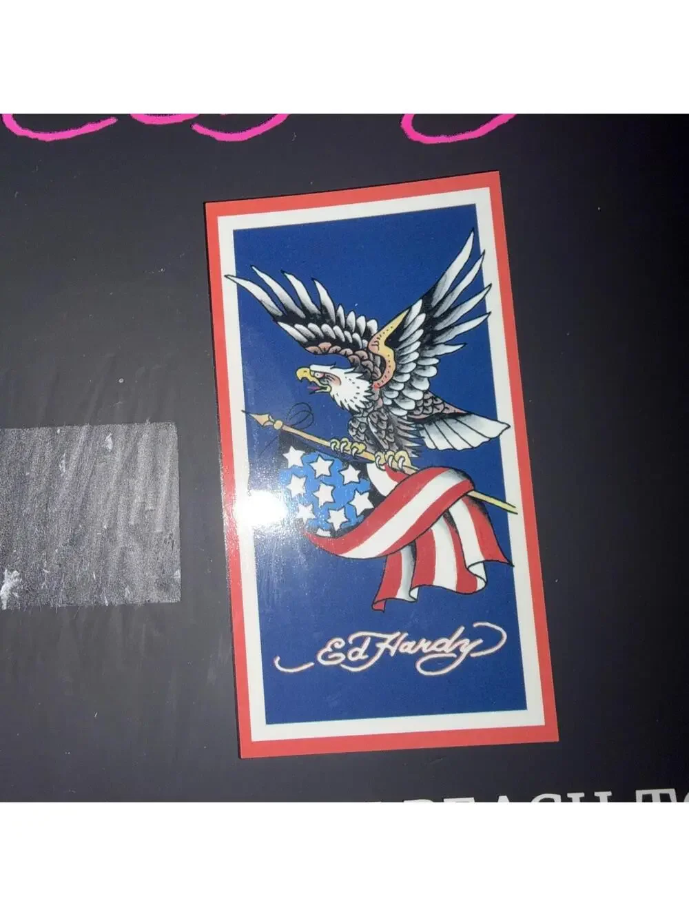 AUTHENTIC USA Flag ED HARDY 100% COTTON BEACH TOWEL, 36